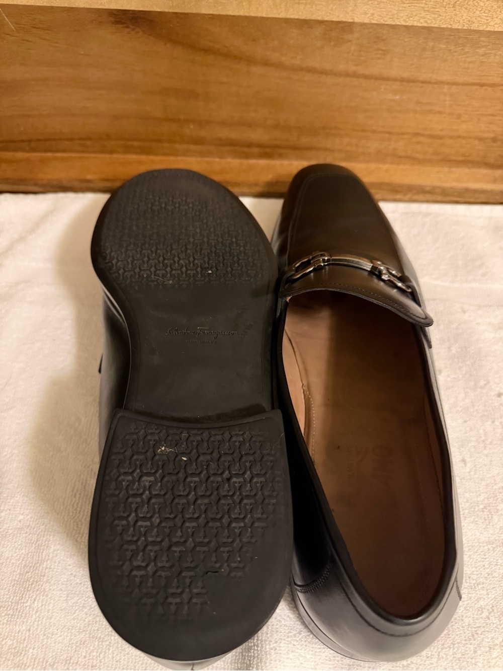 Salvatore Ferragamo Black Leather Horsebit Loafers - Picture 7 of 9